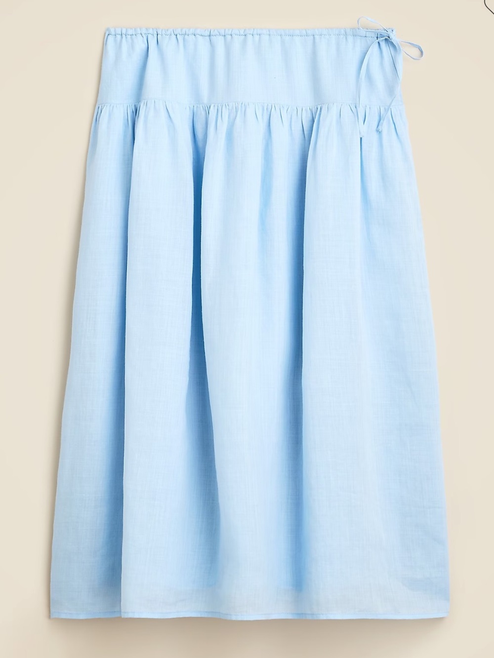 J Crew Side tie skirt in ramie - NWT